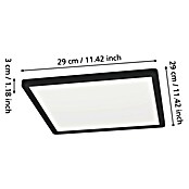 Eglo LED stropna svetilka Minerario  (16,4 W, Do x Š x V: 29 x 29 x 3 cm, Črna, Toplo bela) | 3016 - Deckenleuchte | CACB - Deckenleuchten | CAC - Indoorleuchten | CA - Beleuchtung | C - Elektro | BAUHAUS