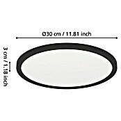 Eglo LED stropna svetilka Minerario  (16,4 W, Ø x V: 30 x 3 cm, Črna, Toplo bela) | 3016 - Deckenleuchte | CACB - Deckenleuchten | CAC - Indoorleuchten | CA - Beleuchtung | C - Elektro | BAUHAUS