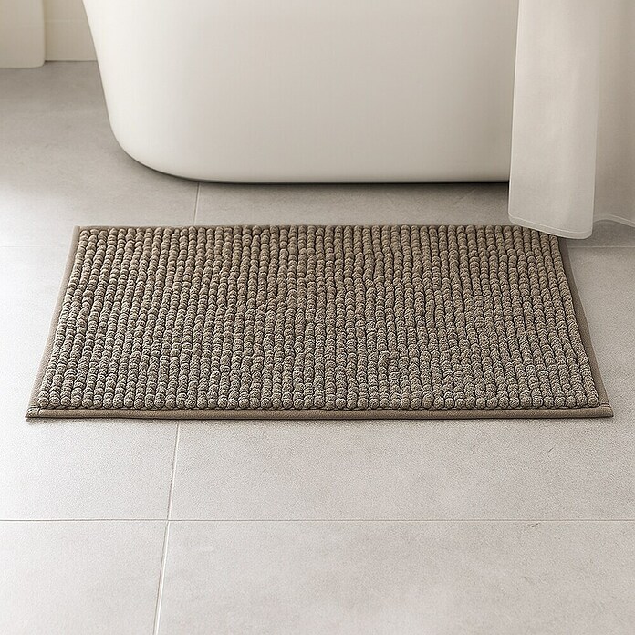 MSV Alfombra para baño Chenille (40 x 60 cm, Gris)