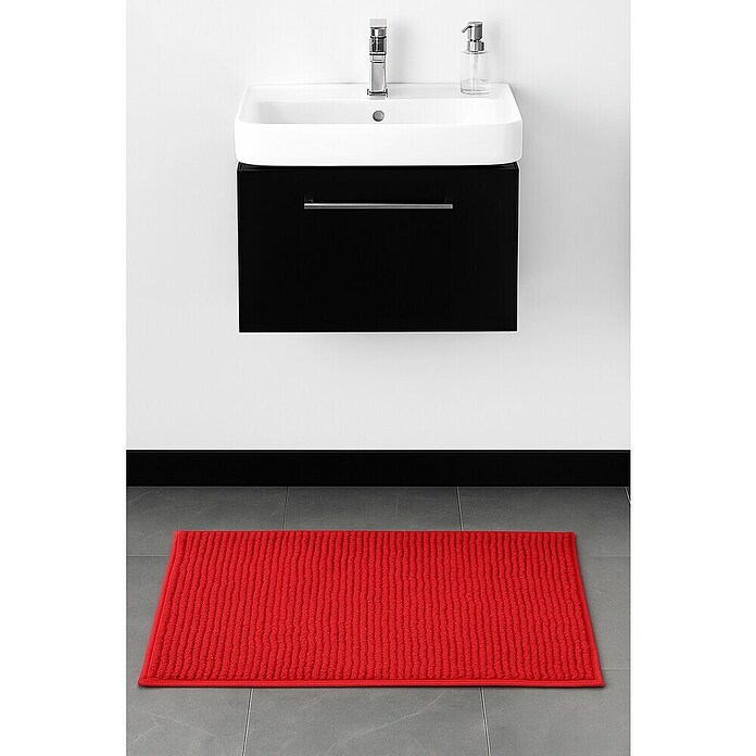 MSV Alfombra de baño Chenille (50 x 80 cm, Rojo) | BAUHAUS