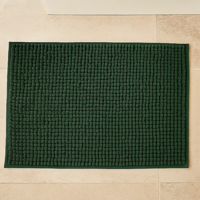 MSV Alfombra de baño Chenille (50 x 80 cm, Verde oscuro) | BAUHAUS