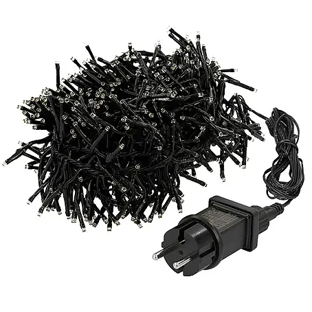ECD Germany  LED-Clusterlichterkette 576 LEDs 4m für Innen & Außen IP44 Warmweiß