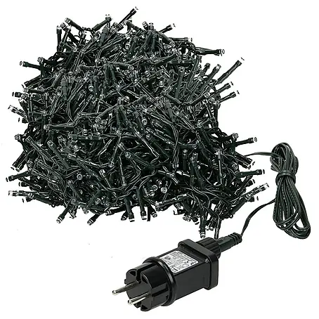 ECD Germany  LED-Lichterkette 700 LEDs 14m für Innen & Außen IP44 Kaltweiß