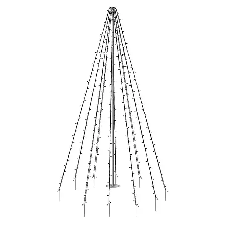 ECD Germany  LED-Lichterkette 10 Stränge à 8 Meter mit 360 LED in Warmweiß Außenbeleuchtung
