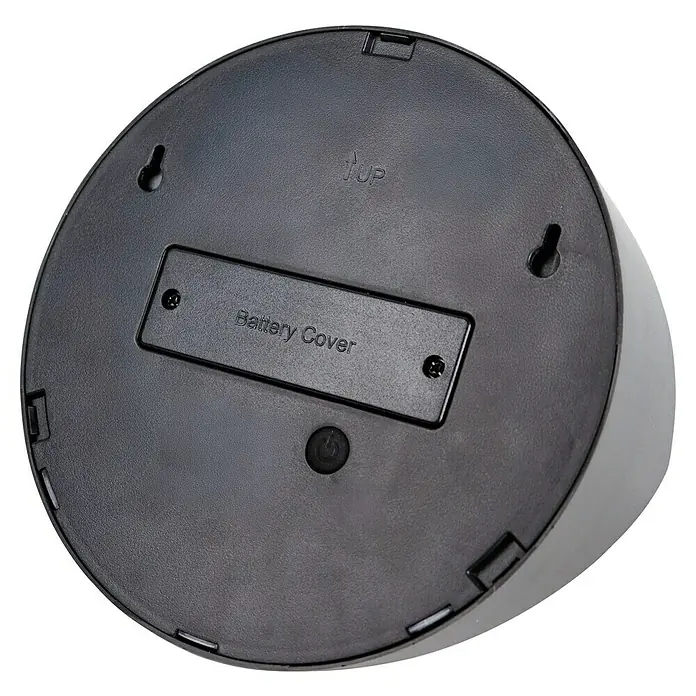 Arte confort Aplique solar para exterior Prion - L x An x Al: 20 x 9,7 x 20 cm - Parte inferior de una lámpara con tapa de batería y orificios de montaje para una instalación y mantenimiento convenientes.