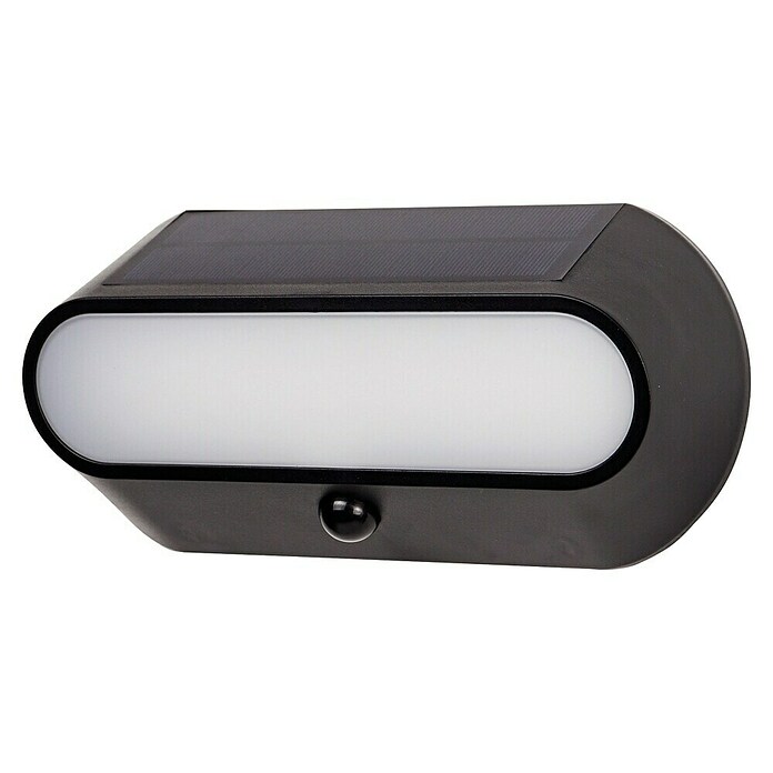 Arte confort Aplique solar LED para exterior Evra (1,5 W, Blanco cálido, Negro) | BAUHAUS