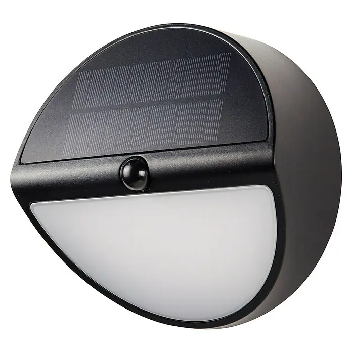 Arte confort Aplique solar para exterior Prion - L x An x Al: 20 x 9,7 x 20 cm - Lámpara de pared solar con sensor de movimiento. Ideal para exteriores, ofrece iluminación energéticamente eficiente y mayor seguridad.