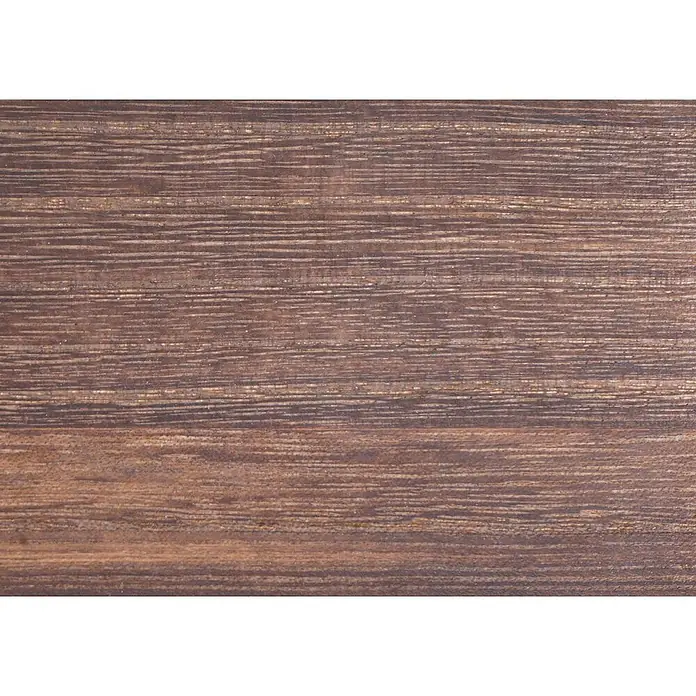 Berlinlodge Holzregal Wandregal rund - H x B x T: 45 x 45 x 11 cm, Anzahl Böden: 4 Stk., Einhängen, Braun - Nahaufnahme von dunklem Holzfurnier mit gerader Maserung, ideal für Möbel oder Wandverkleidungen. Schafft eine warme, natürliche Atmosphäre.