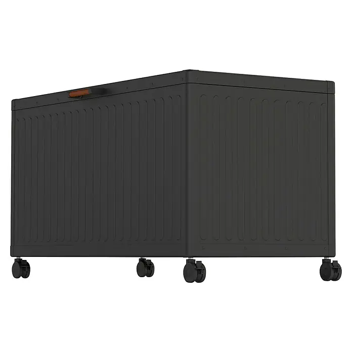 Kissenbox Mirador Life - L x B x H: 141,6 x 72 x 70 cm, Metall, Anthrazit - Grauer Metall-Schrank mit Rollen, ideal für Werkstatt oder Lagerung. Der Schrank bietet viel Stauraum und ist leicht zu bewegen.