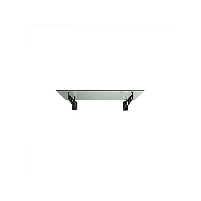 Glaszentrum Hagen Vordach 170x90 cm Glasvordach Klar BK-S - 170 x 90 x 25 cm, Schwarz - Klarglas-Vordach mit schwarzen Halterungen. Schlichtes, modernes Design für den Eingangsbereich, bietet Schutz vor Witterungseinflüssen.