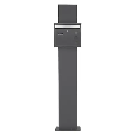 ML-Design  Standbriefkasten Briefkastenanlage mit Ständer Anthrazit 170cm Mailbox mit Pfosten