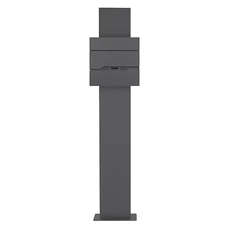 ML-Design  Standbriefkasten Briefkastenanlage mit Ständer Anthrazit 170cm Mailbox mit Pfosten