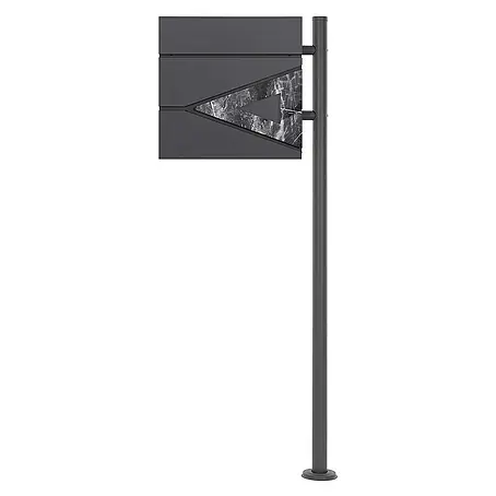 ML-Design  Standbriefkasten Briefkastenanlage mit Ständer Anthrazit 120cm Mailbox mit Pfosten
