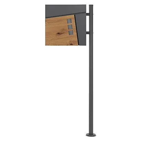 ML-Design  Standbriefkasten Briefkastenanlage mit Ständer Anthrazit 120cm Mailbox mit Pfosten