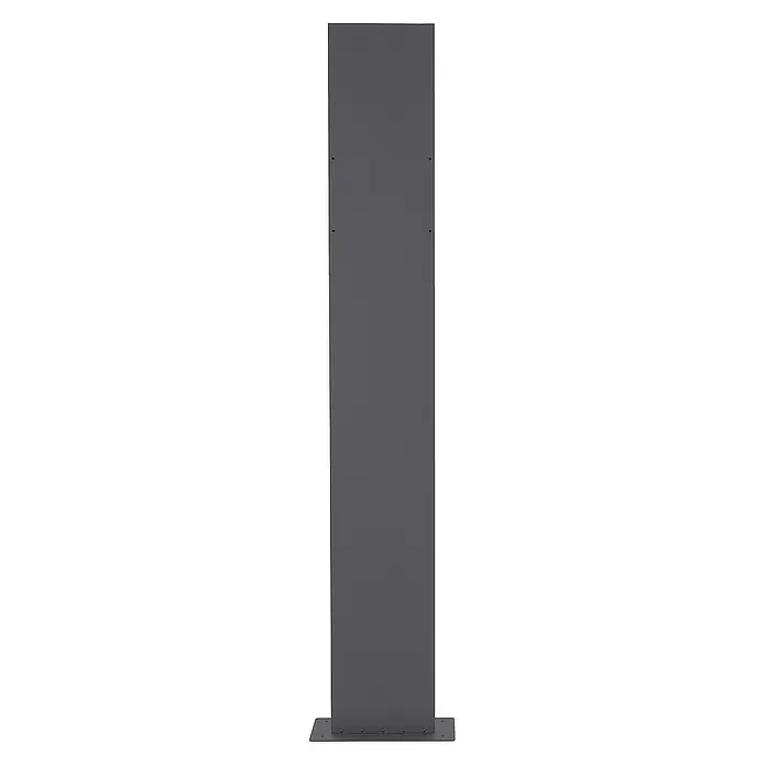 ML-Design Standbriefkasten Briefkastenanlage mit Ständer Anthrazit 170cm Mailbox mit Pfosten - L x B x H: 26 x 37 x 170 cm, Anthrazit, Braun, Edelstahl - Graue Briefkasten-Säule zur sicheren und stilvollen Postzustellung. Die robuste Konstruktion bietet Langlebigkeit und ein modernes Erscheinungsbild.