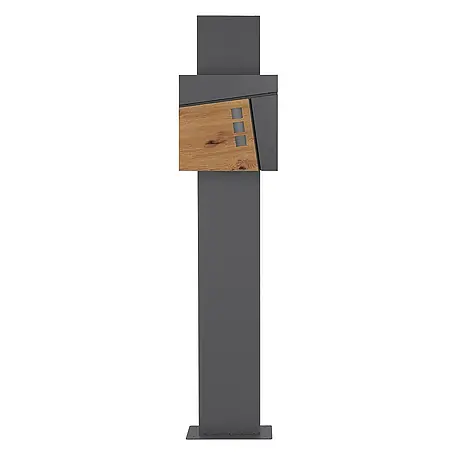 ML-Design  Standbriefkasten Briefkastenanlage mit Ständer Anthrazit 170cm Mailbox mit Pfosten