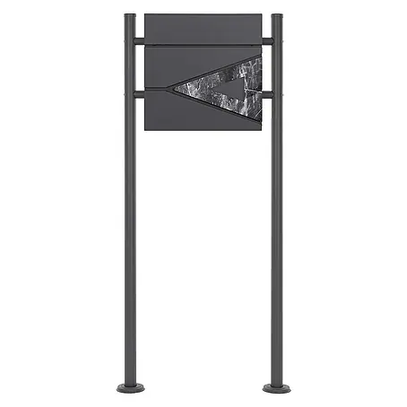 ML-Design  Standbriefkasten Briefkastenanlage mit Ständer Anthrazit 120cm Mailbox mit Pfosten