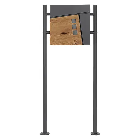 ML-Design  Standbriefkasten Briefkastenanlage mit Ständer Anthrazit 120cm Mailbox mit Pfosten