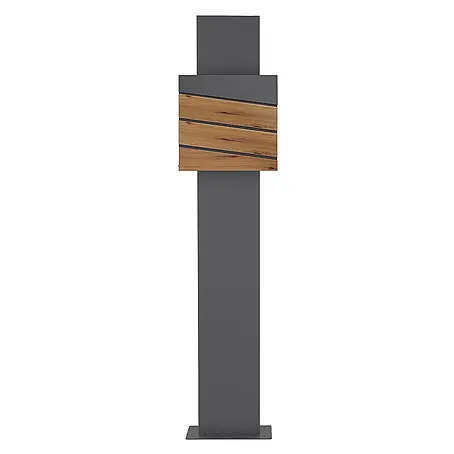ML-Design  Standbriefkasten Briefkastenanlage mit Ständer Anthrazit 170cm Mailbox mit Pfosten