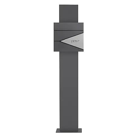 ML-Design  Standbriefkasten Briefkastenanlage mit Ständer Anthrazit 170cm Mailbox mit Pfosten