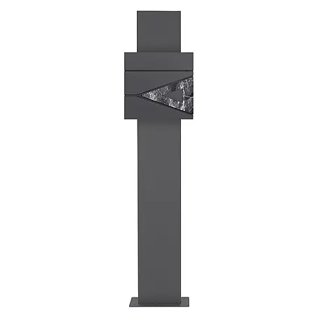 ML-Design  Standbriefkasten Briefkastenanlage mit Ständer Anthrazit 170cm Mailbox mit Pfosten