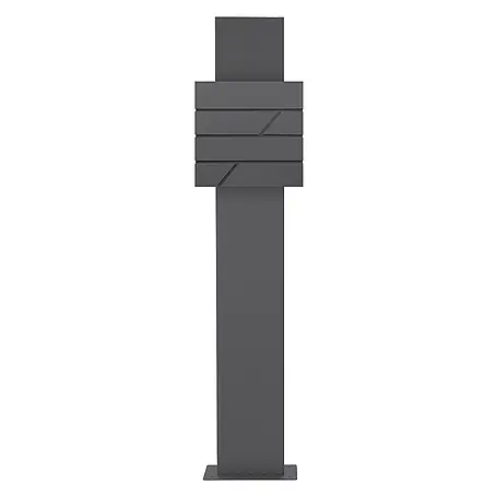 ML-Design  Standbriefkasten Briefkastenanlage mit Ständer Anthrazit 170cm Mailbox mit Pfosten