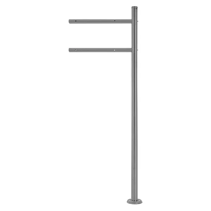 ML-Design Standbriefkasten Briefkastenanlage mit Ständer Silber 120cm Mailbox mit Pfosten - L x B x H: 19 x 42,5 x 120 cm, Anthrazit, Schwarz, Silber, Edelstahl - Freistehender Handtuchhalter aus Metall. Der Handtuchständer ist modern und minimalistisch gestaltet und bietet Platz für zwei Handtücher.