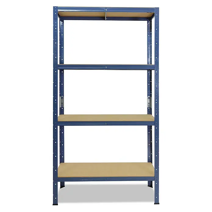 shelfplaza Schwerlastregal HOME - H x B x T: 155 x 120 x 60 cm, Traglast pro Boden: 175 kg, Stecken, blau - Regal mit vier Fächern.