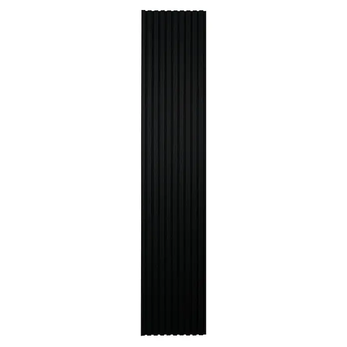 Home Deluxe Akustikpaneel SONIC Deep Black - H 240 x B 40 x T 2,1 cm - Tief Schwarz, L x B x S: 240 cm x 2,1 cm x 21 mm, 1 Stk., 0,97 m² - Schwarze Lamellenwandpaneele mit gerippter Oberfläche für moderne Innenräume.