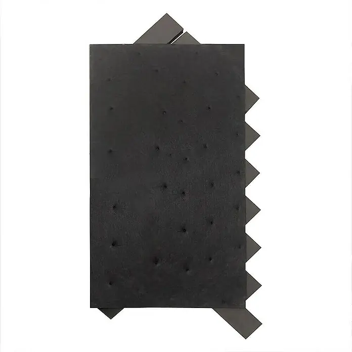 Home Deluxe Akustikpaneel VEGA Black Oak - 6er Set - Black Oak, L x B x S: 2,2 cm x 40,5 cm x 22 mm, 6 Stk., 1,96 m² - Schwarze Wandskulptur aus rechteckigen und dreieckigen Elementen, die ein modernes, abstraktes Design präsentiert. Die Textur und die dunkle Farbe verleihen Tiefe.