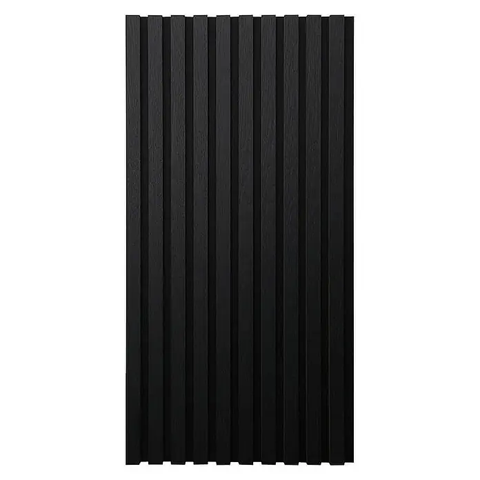 Home Deluxe Akustikpaneel SONIC - Deep Black 9er Set - Tief Schwarz, L x B x S: 2,2 cm x 40,5 cm x 22 mm, 9 Stk., 2,91 m² - Elegante schwarze Wandpaneele mit vertikalen Holzleisten, die eine moderne und stilvolle Textur erzeugen. Ideal für Akzentwände und Innenraumgestaltung.