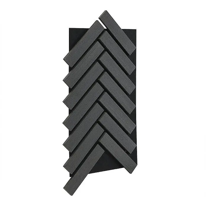 Home Deluxe Akustikpaneel VEGA Black Oak - H 80 x B 40.5 x T 2,2 cm - Black Oak, L x B x S: 2,2 cm x 40,5 cm x 22 mm, 1 Stk., 0,32 m² - Dekoratives Wandpaneel mit einem modernen Fischgrätenmuster in Grautönen, ideal für stilvolle Akzente im Wohnraum.