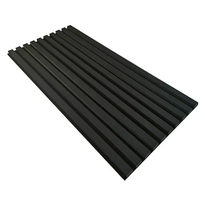 Home Deluxe Akustikpaneel SONIC - Black Oak 9er Set - Schwarz, L x B x S: 2,2 cm x 40,5 cm x 22 mm, 9 Stk., 2,91 m² - Schwarzes Akustikpaneel aus Holzlatten für Wand- und Deckendesign zur Schallabsorption und Verbesserung der Raumakustik.