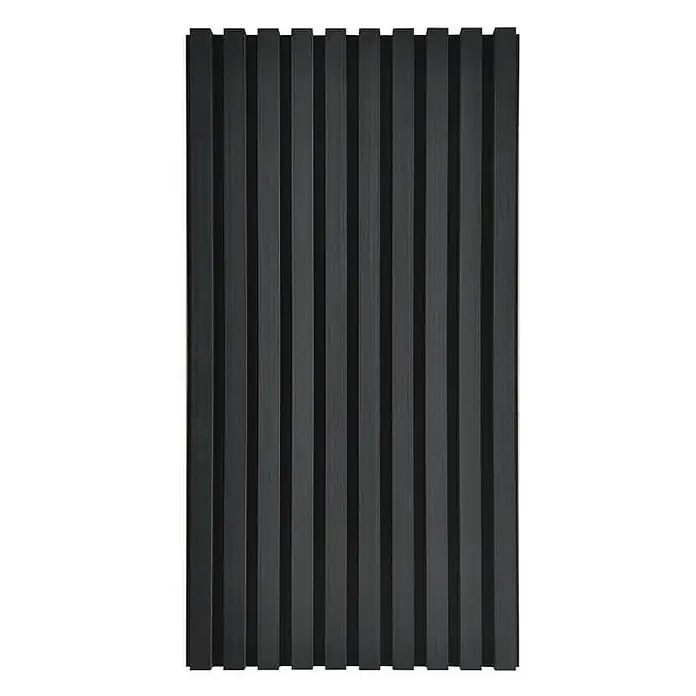 Home Deluxe Akustikpaneel SONIC - Black Oak 9er Set - Schwarz, L x B x S: 2,2 cm x 40,5 cm x 22 mm, 9 Stk., 2,91 m² - Dunkelgraue Holzpaneele für die Wandgestaltung. Die Paneele sind vertikal angeordnet und erzeugen einen modernen Look.