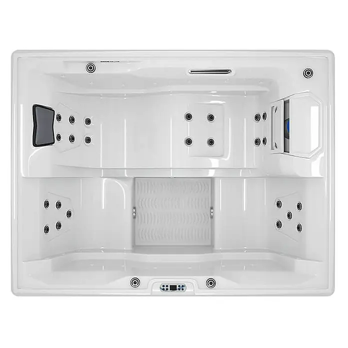 Home Deluxe Außen-Whirlpool STREAM PURE - Anthrazit, Max. Personenzahl: 3 Stk. - Weißer Whirlpool mit vielen Düsen für eine entspannende Massage. Ideal für Wellness und Entspannung zu Hause.