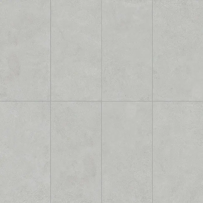 Terrassenfliese Moonstone White - 60 x 120 x 2 cm, Weiß, Matt - Graue Betonfliesen, die ein modernes und minimalistisches Bodendesign mit sauberer Linienführung und schlichter Ästhetik bieten.