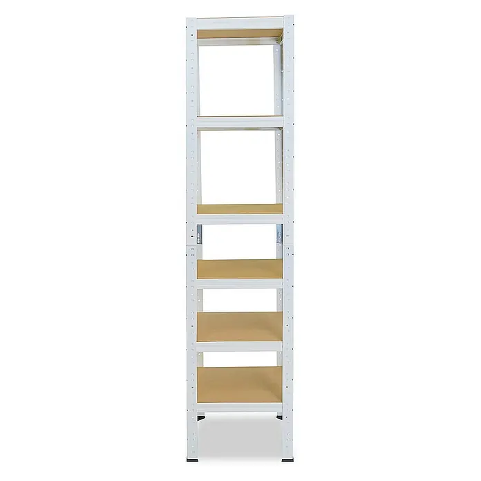 shelfplaza Schwerlastregal HOME - H x B x T: 180 x 60 x 60 cm, Traglast pro Boden: 175 kg, Stecken, weiß - Dieses Bild zeigt ein weißes, freistehendes Regal mit mehreren Fachböden aus Holz, ideal für Lagerung und Organisation in verschiedenen Räumen.