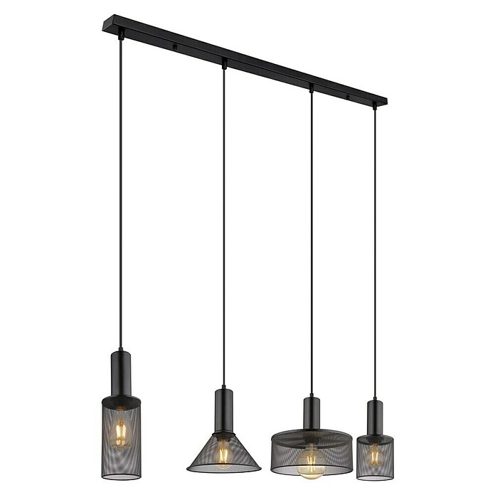 Globo Pendelleuchte Jedd (60 W, L x B x H: 1 100 x 250 x 1 200 mm, Schwarz, E27) | BAUHAUS