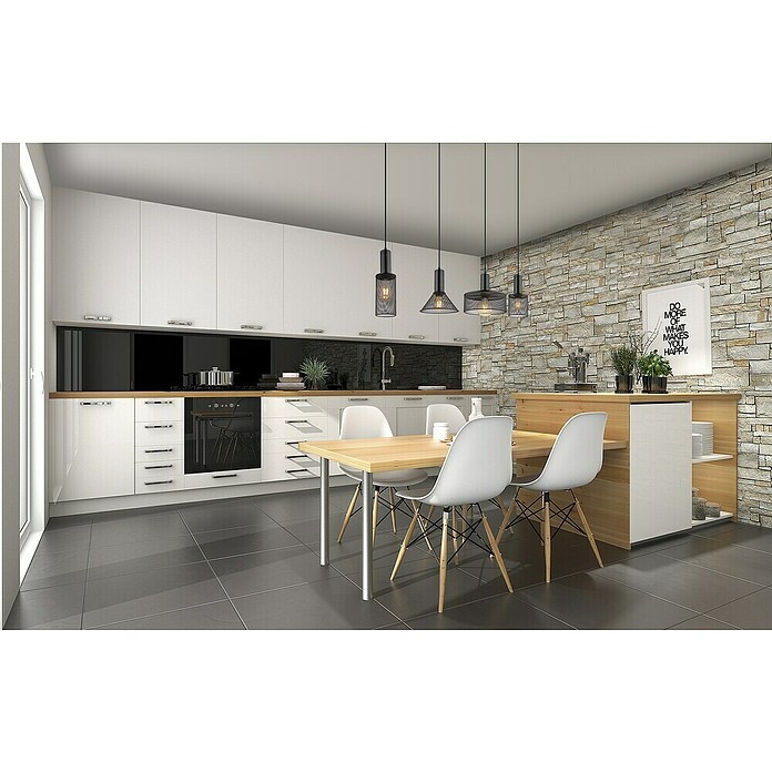 Globo Pendelleuchte Jedd (60 W, L x B x H: 1 100 x 250 x 1 200 mm, Schwarz, E27) | BAUHAUS