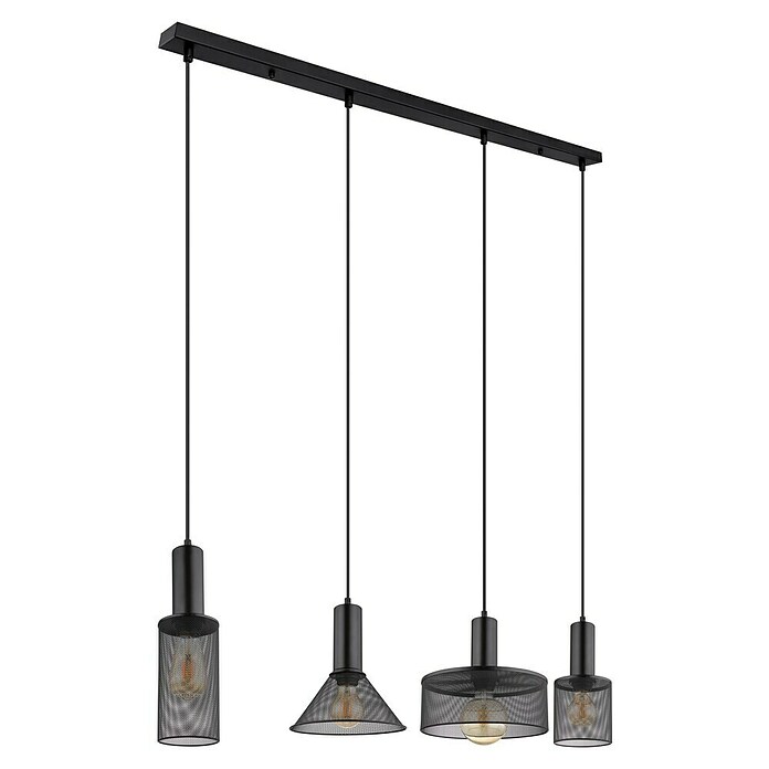 Globo Pendelleuchte Jedd (60 W, L x B x H: 1 100 x 250 x 1 200 mm, Schwarz, E27) | BAUHAUS