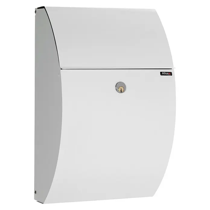 Allux Briefkasten 7000 - L x B x H: 195 x 320 x 510 mm, Weiß, Stahl - Moderner, weißer Allux Briefkasten mit Schloss für sichere Postzustellung. Robust und stilvoll für den Außenbereich.