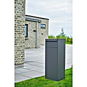 Allux Paketbox 800 (L x B x H: 280 x 390 x 980 mm, Anthrazit, Stahl, Paketfach, Entnahme: Hinten) | BAUHAUS