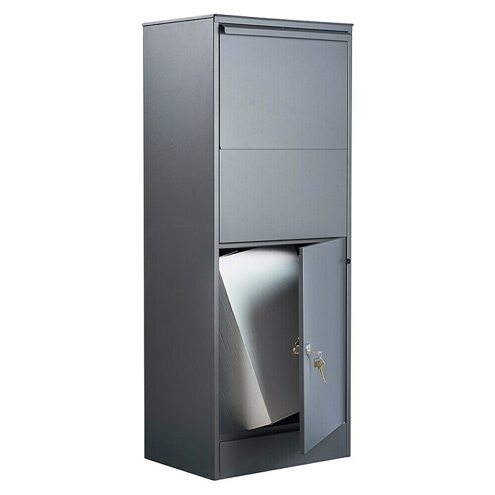 Allux Paketbox 800 Large (L x B x H: 320 x 450 x 115 mm, Anthrazit, Stahl, Paketfach) | BAUHAUS