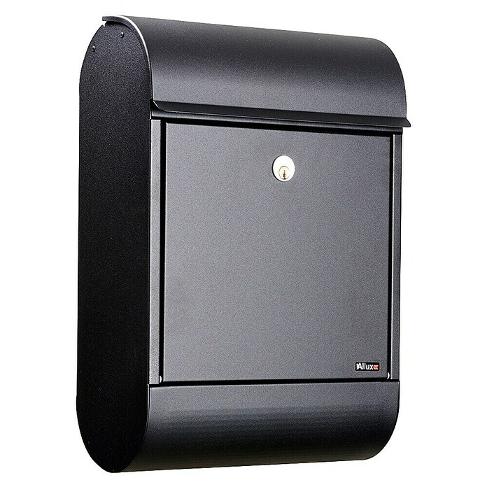 Allux Standbriefkasten 8900 (L x B x H: 160 x 340 x 500 mm, Schwarz, Stahl) | BAUHAUS