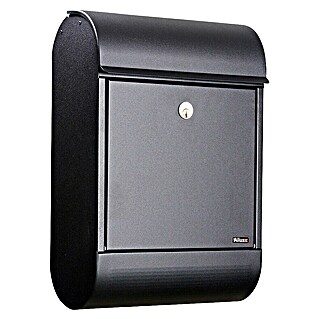 Allux Standbriefkasten 8900 (L x B x H: 160 x 340 x 500 mm, Schwarz, Stahl)