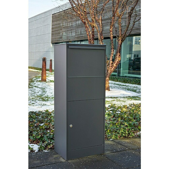 Allux Paketbox 800 Large (L x B x H: 320 x 450 x 115 mm, Anthrazit, Stahl, Paketfach) | BAUHAUS