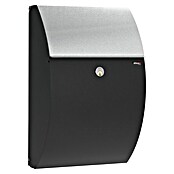 Allux Standbriefkasten 7000 (L x B x H: 195 x 320 x 510 mm, Schwarz / Silber, Stahl) | BAUHAUS