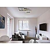 Globo LED-Deckenleuchte Bossy (24 W, L x B x H: 700 x 310 x 120 mm, Schwarz/Braun, Warmweiß) | BAUHAUS