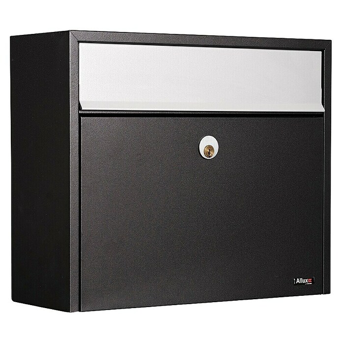 Allux Standbriefkasten LT150 (L x B x H: 150 x 390 x 330 mm, Schwarz, Stahl) | BAUHAUS