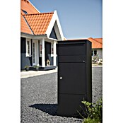 Allux Paketbox 800 (L x B x H: 280 x 390 x 980 mm, Schwarz, Stahl, Paketfach, Entnahme: Vorne) | BAUHAUS